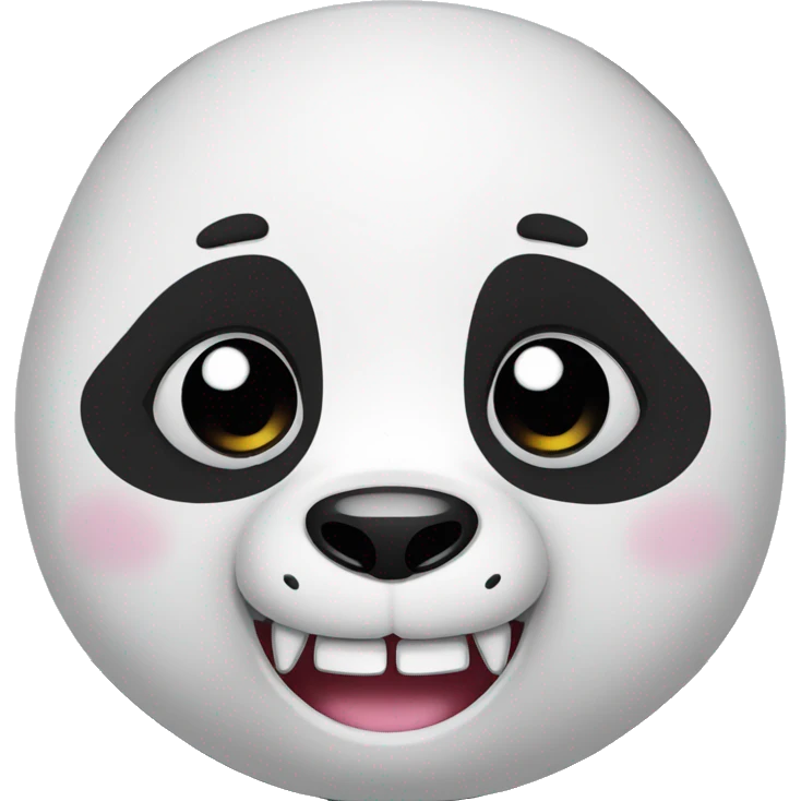 panda with grimacing face showing teeth emoji