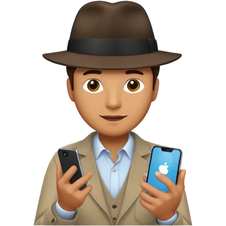 Guy on a fedora and Smartphone  emoji