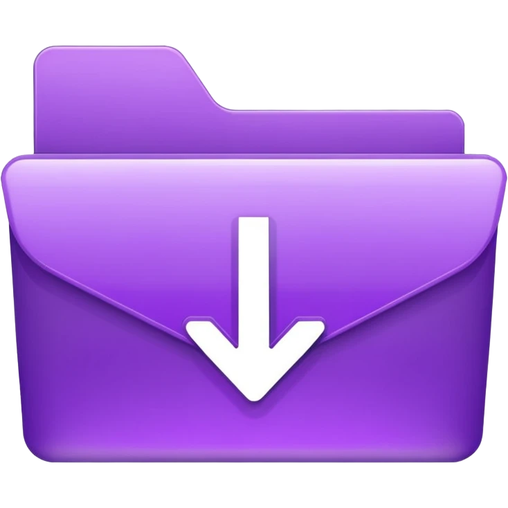 purple download folder emoji