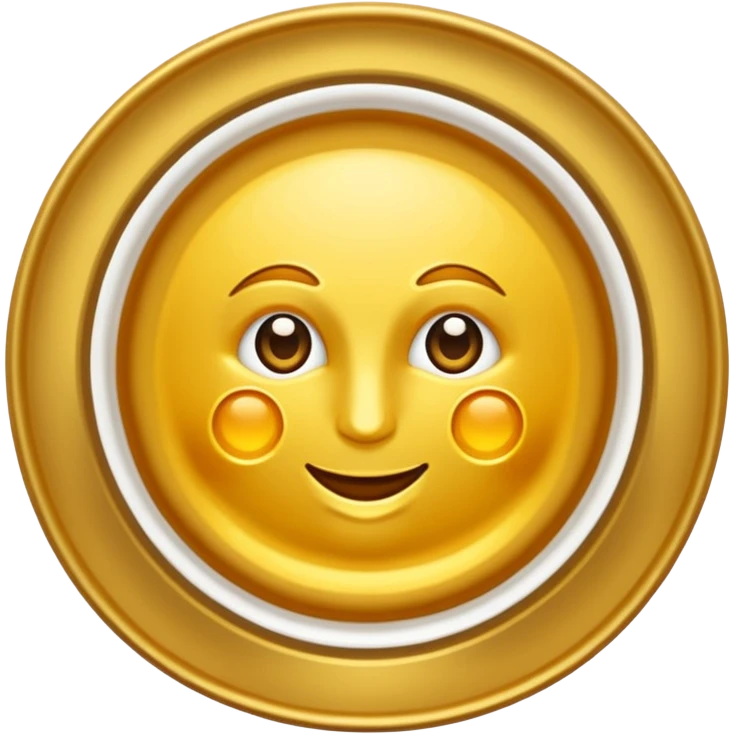 un lingote de oro en un plato emoji