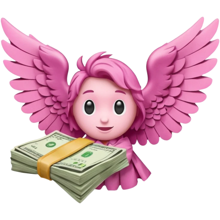 cash with wings pink emoji