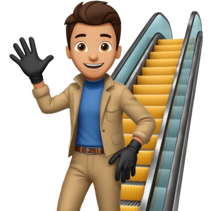 goofy going up an escalator  emoji
