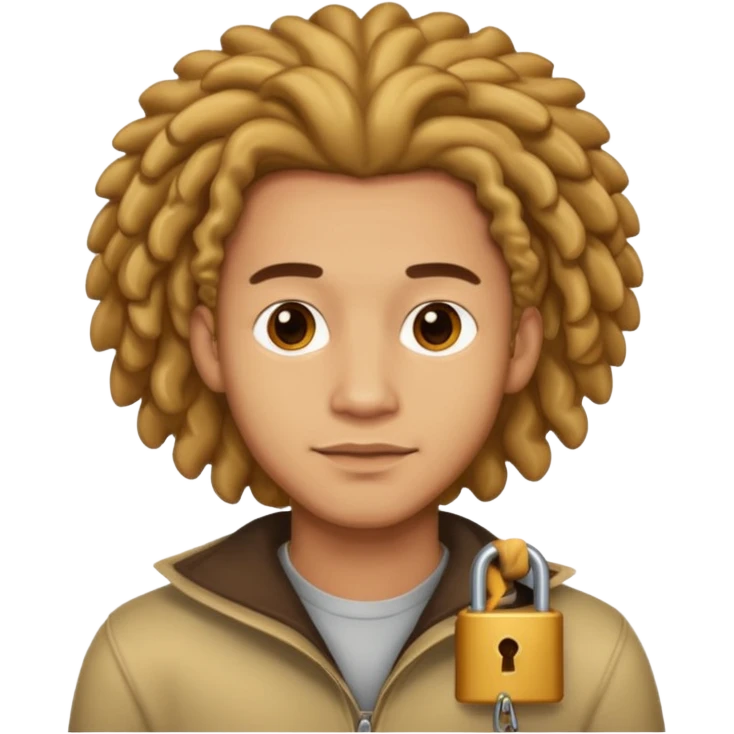 light skin man with locks emoji