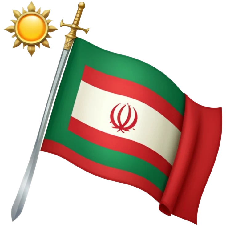 Old iran flag emoji for  texting emoji