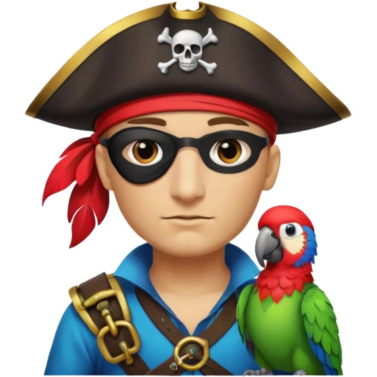 pirate and parrot emoji