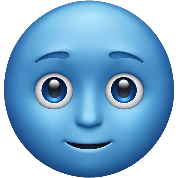 Blue face emoji  emoji