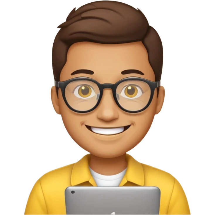 a cool programmer yello smiley emoji emoji