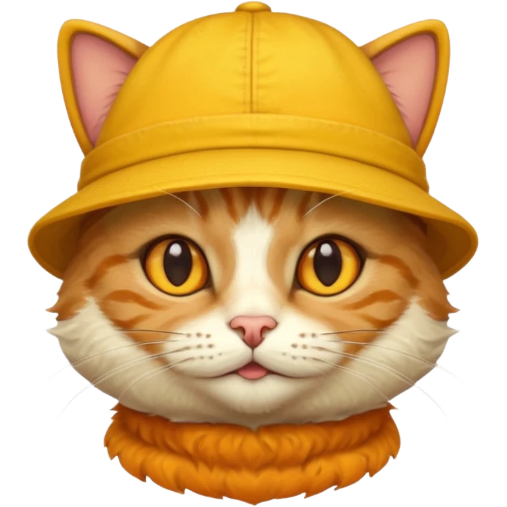 cat with yellow hat and shirt emoji