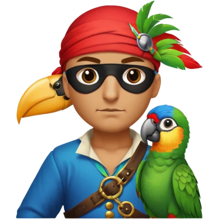 pirate and parrot emoji