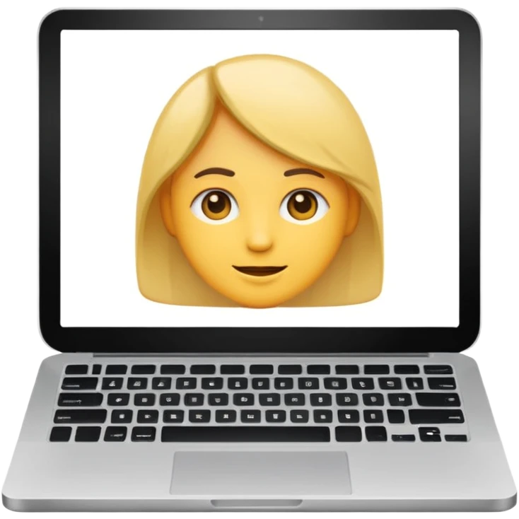 laptop emoji showing website with profile picture, name, and list of creative projects emoji