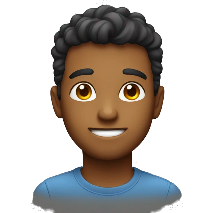 Cute guy face emoji