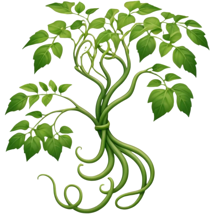 A slender creature with skin patterned like dappled sunlight through leaves, possessing elongated arms that split into multiple vine-like appendages capable of rapid growth and contraction.

 emoji