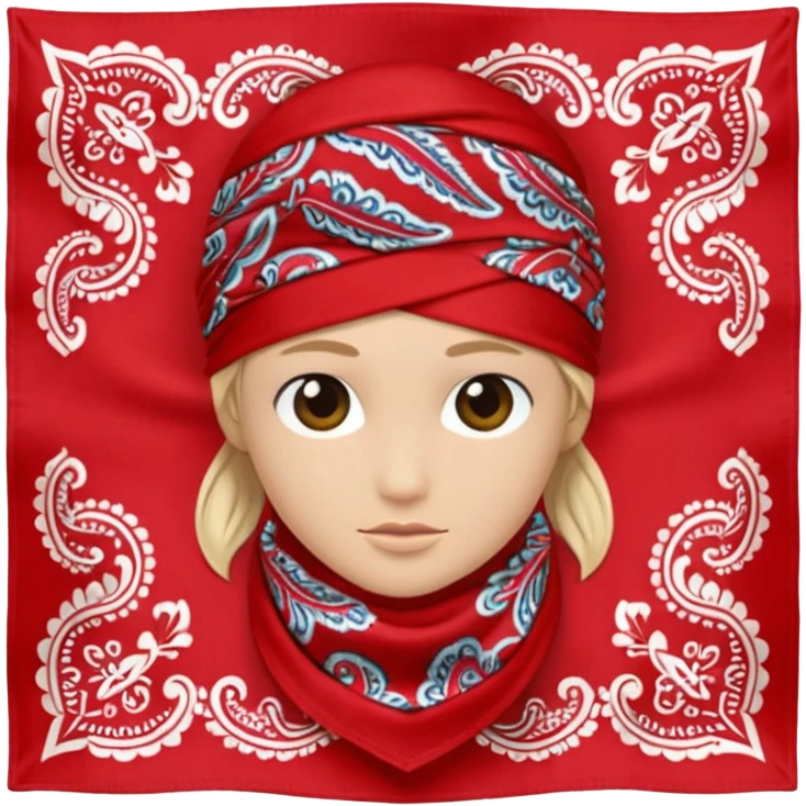 head bandana,Red, Negative: Character. emoji