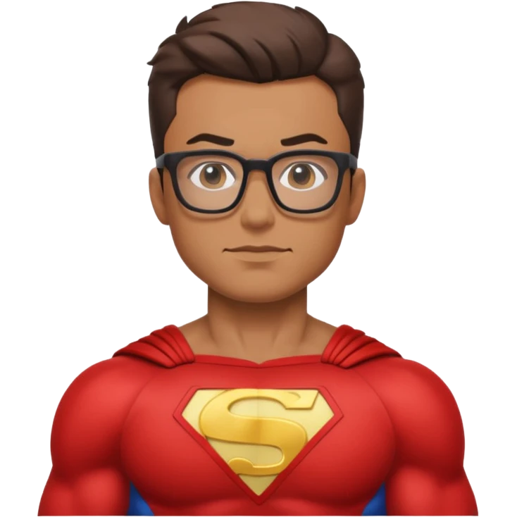Glasses-Wearing super Heroe emoji