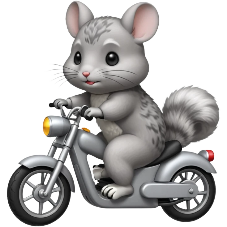 Chinchilla riding a minibike emoji