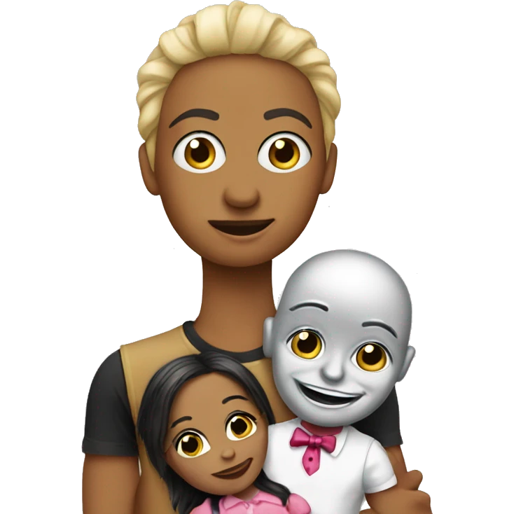 veventriloquist with a doll emoji