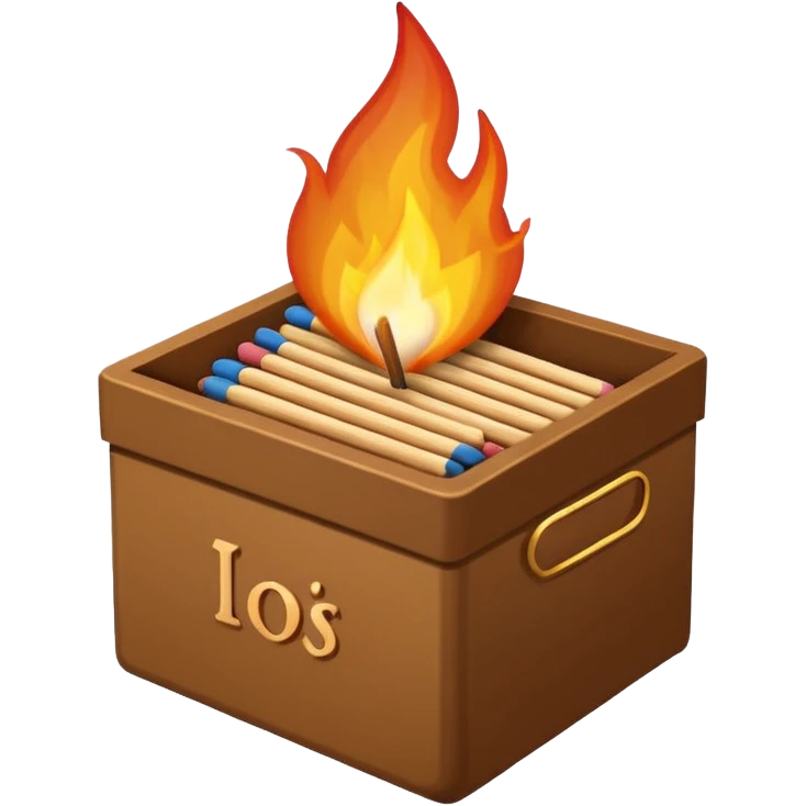 home lights match sticks  box emoji