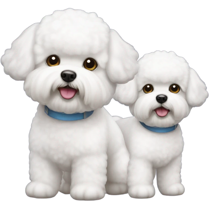 Two bichons  emoji