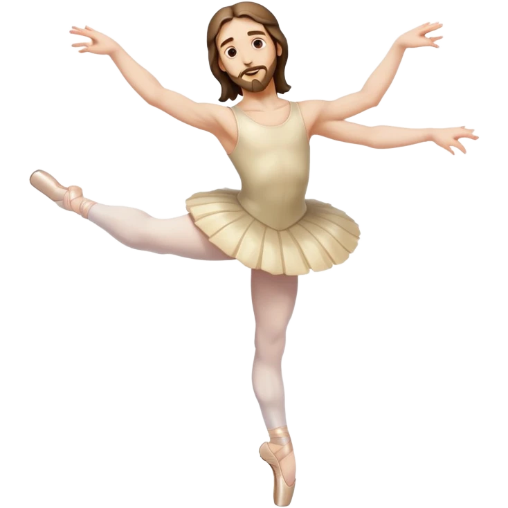 jesus on pointe shoes emoji