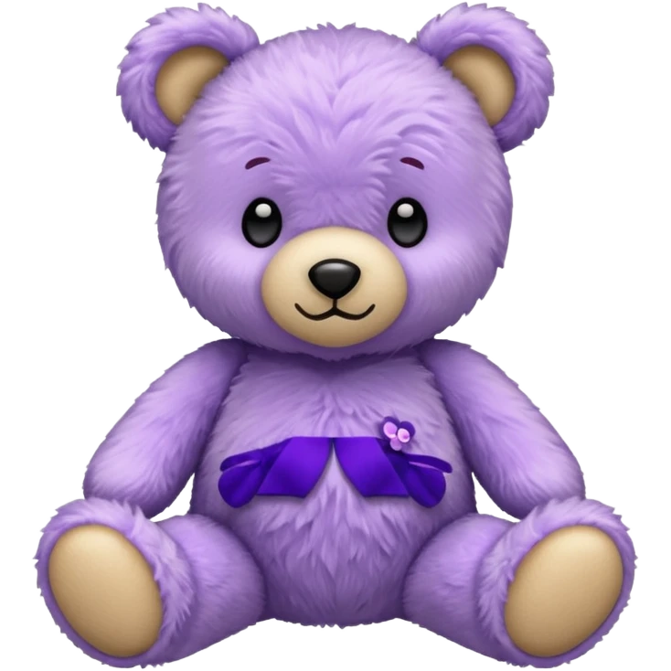 Lavender Teddy bear emoji