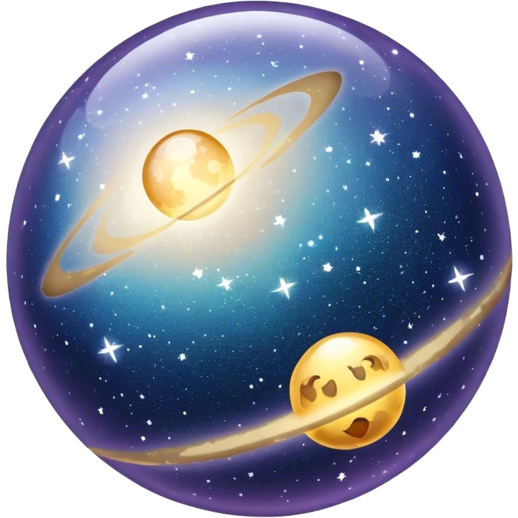 milkyway galaxy in a sparkly orb emoji