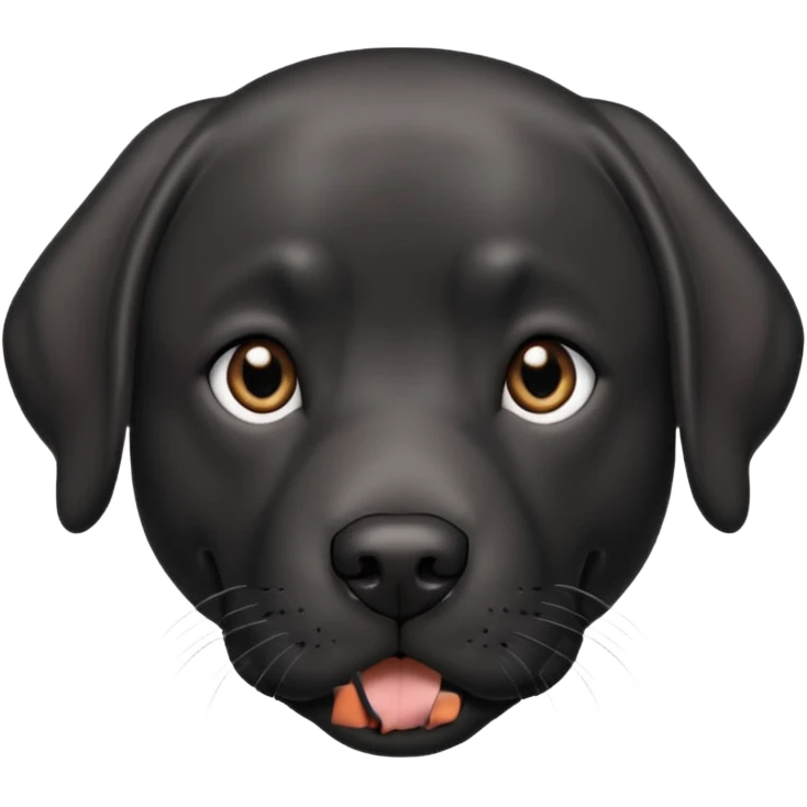 Black adult Labrador with grey on face emoji