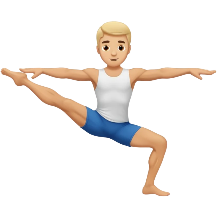 White male doing the full splits  emoji