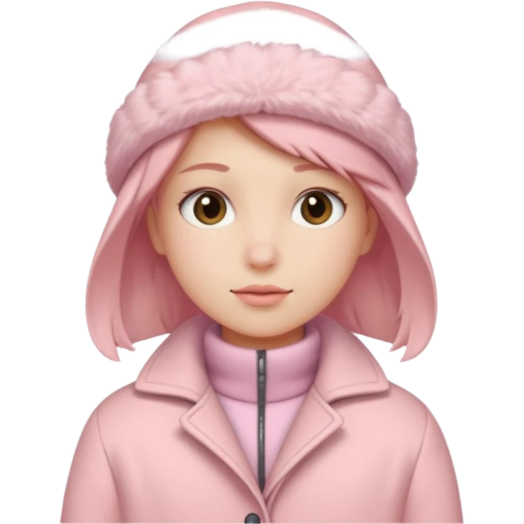 Winter three pastel pink emoji