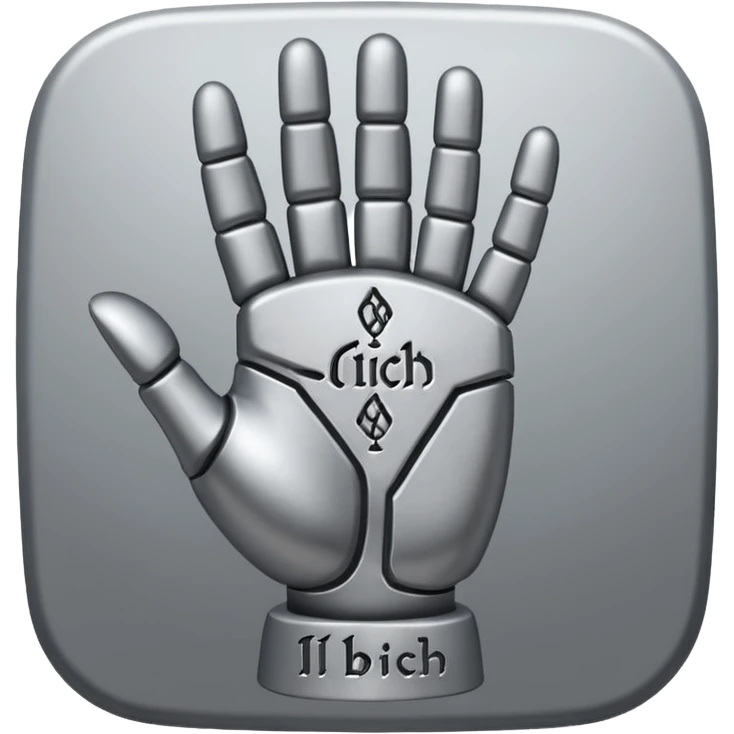 starke metal hand in der ich liebe dich geste emoji