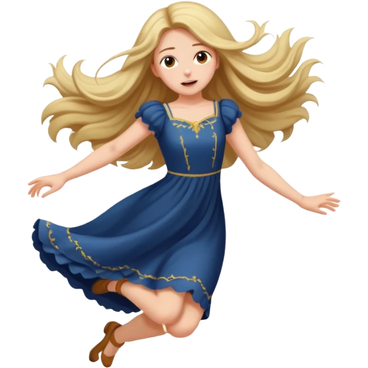 Falling girl emoji