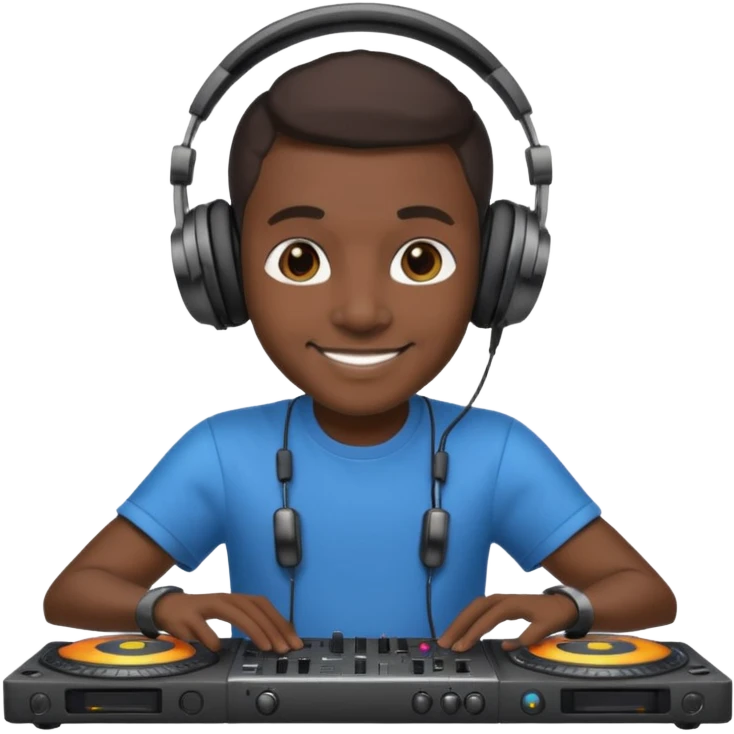 dj with setup emoji