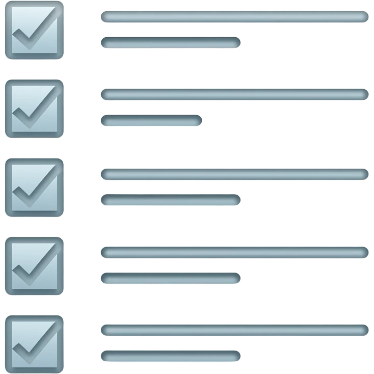 config icon: list with parameters emoji
