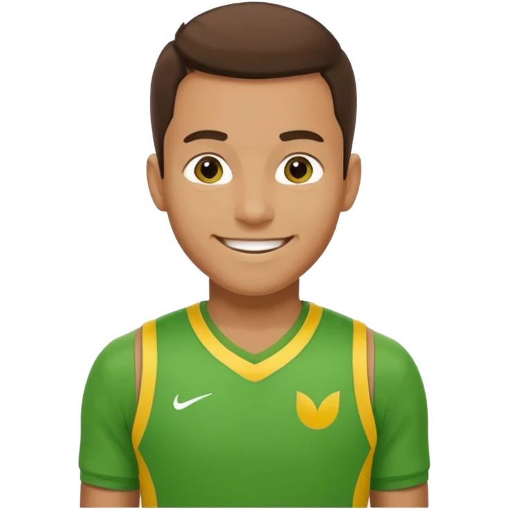 Yeşil sarı takımlı adam emoji