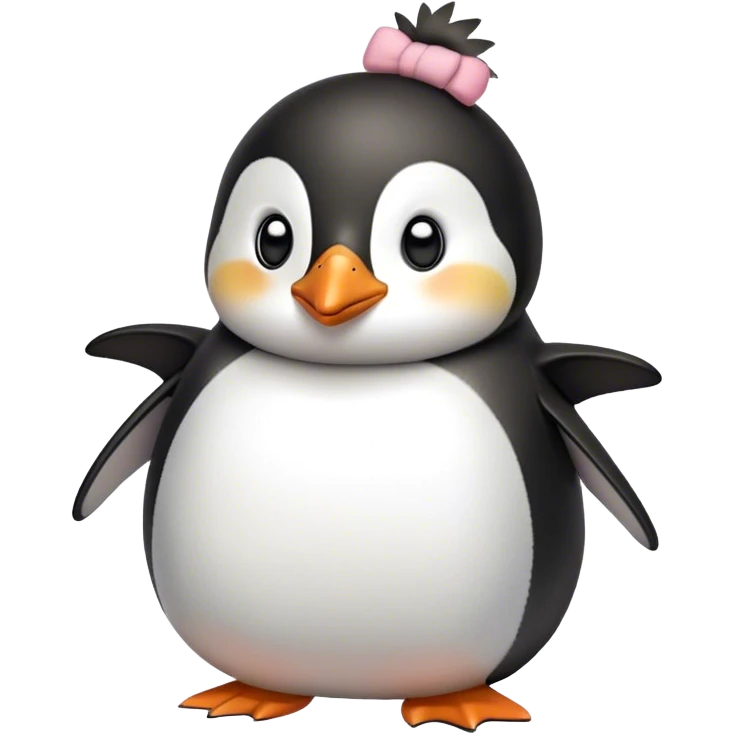 Penguin in an bun  emoji