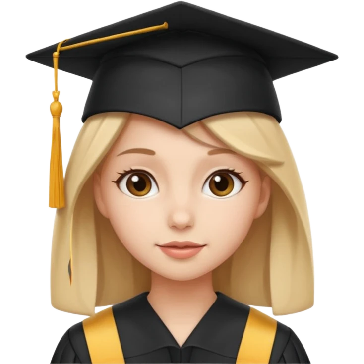 graduating cap girl emoji