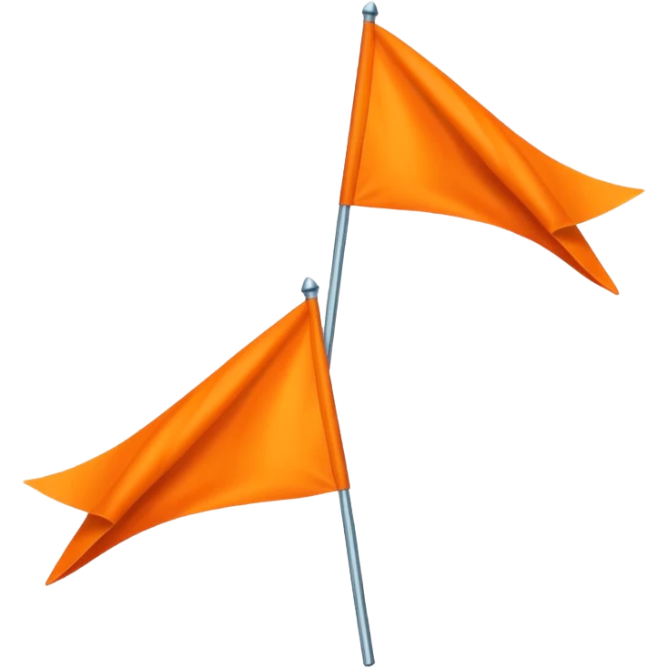 Double triangular orenge Flag emoji