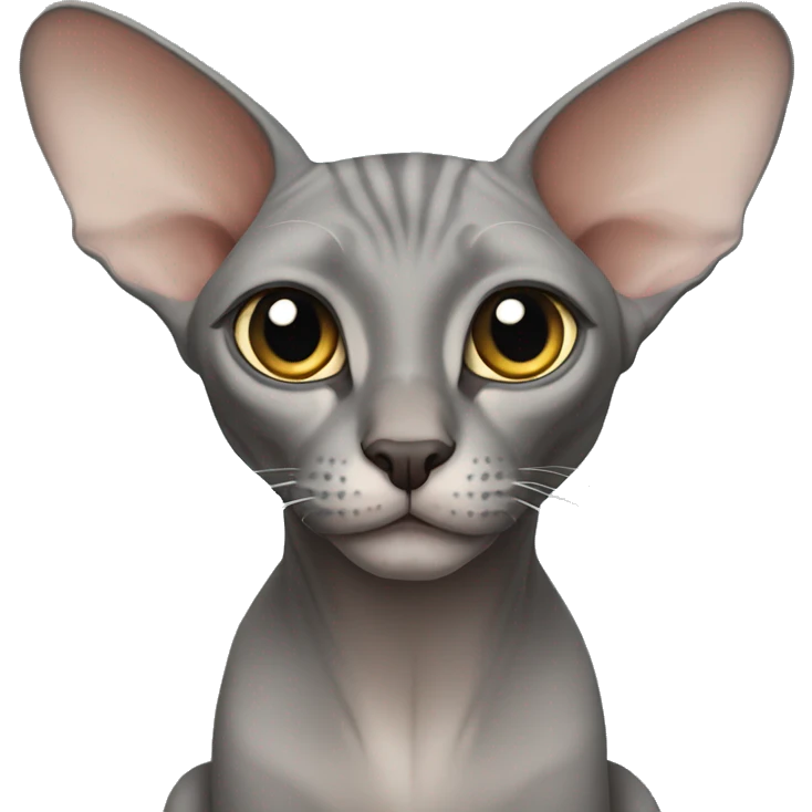 A grey sphinx cat emoji