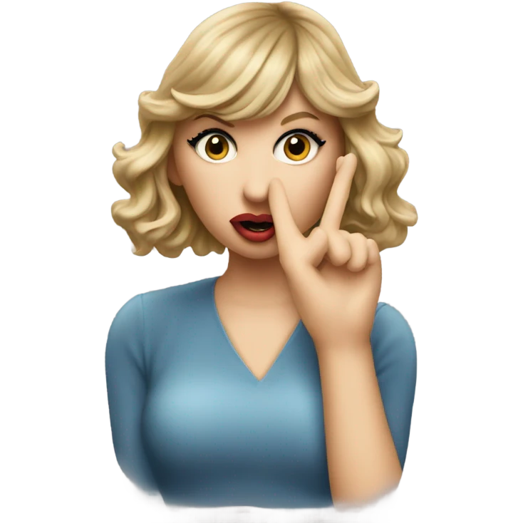 Taylor swift shushing emoji
