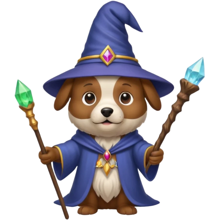Dog wizard emoji
