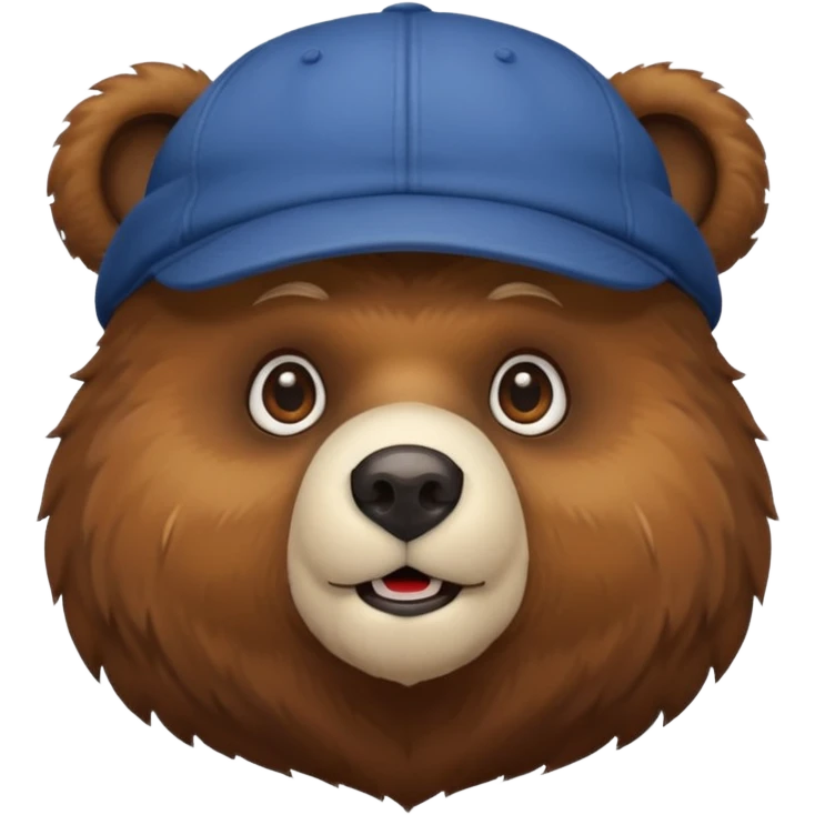 Bear with cap emoji