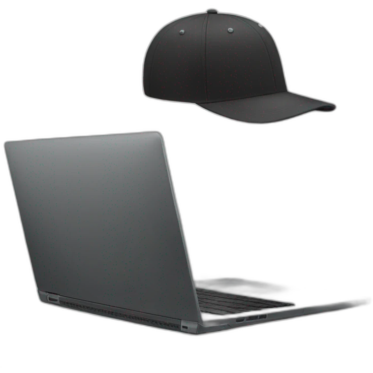 tech guys laptop with cap back emoji