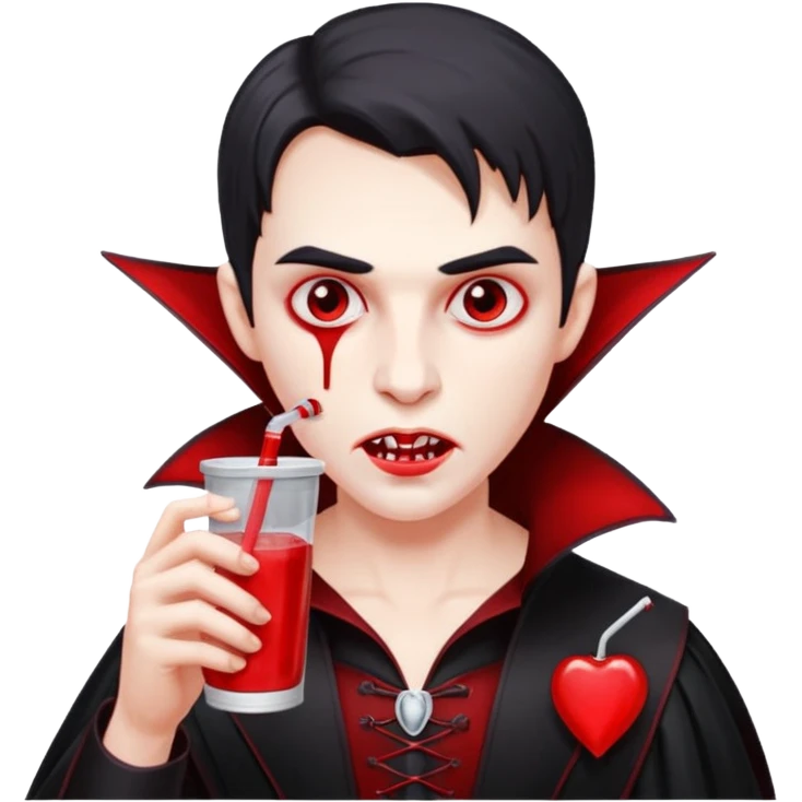 Vampire drink emoji