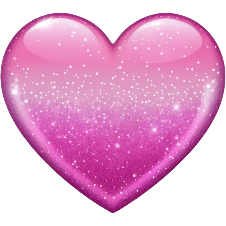 glitter heart in shades of only pink that ombres emoji