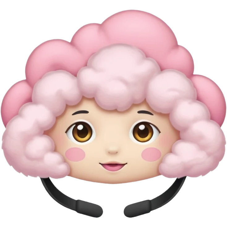Pink cloud headband emoji