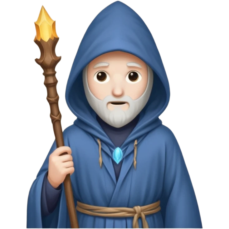 a wizard with no face emoji