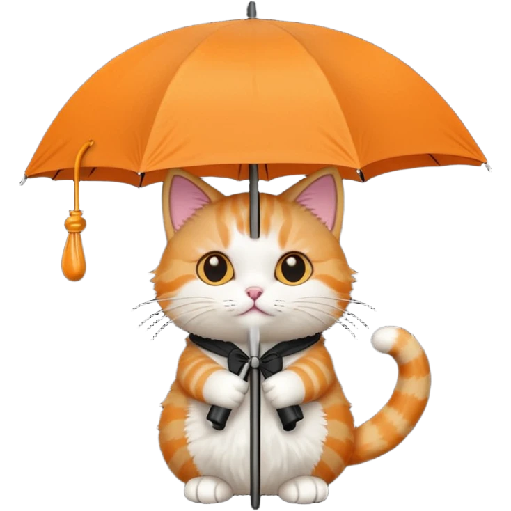 cat holding an umbrella emoji