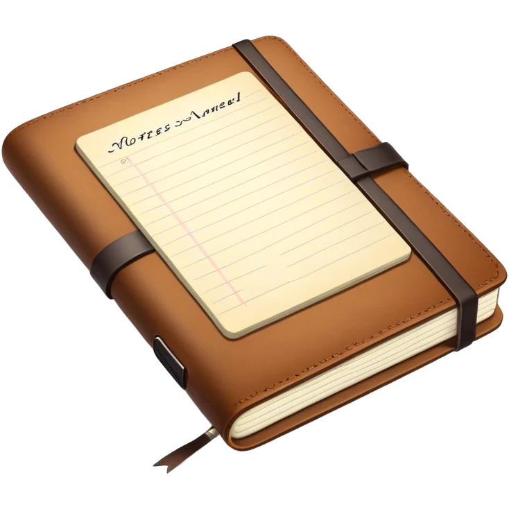 a notebook with written notes emoji
