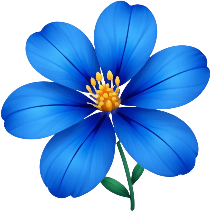 گل آبی emoji