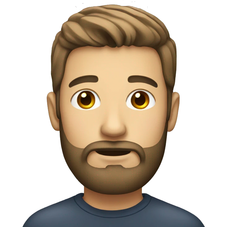 male portrait with beard emoji