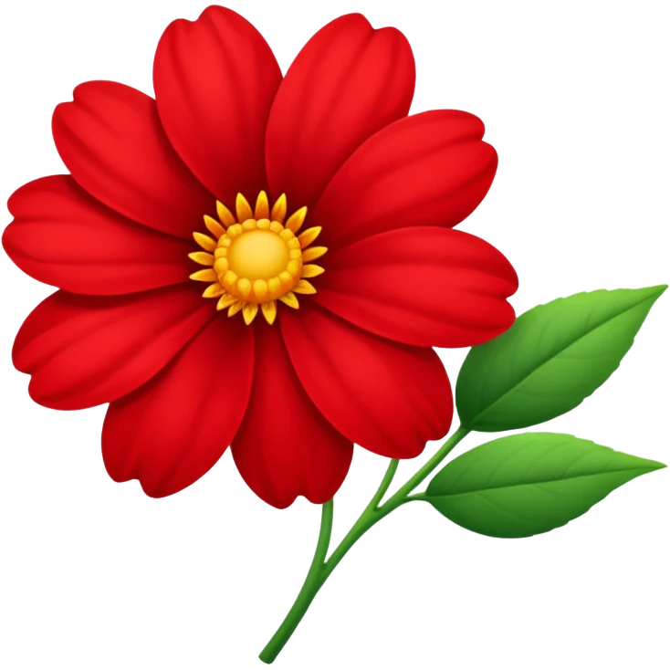 Red flover emoji